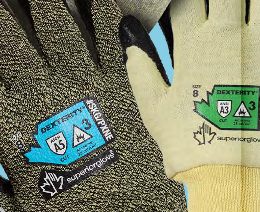S18KGDNE Dexterity® 18-Gauge Arc Flash-Rated Neoprene Palm Coated Gloves by Superior Glove
